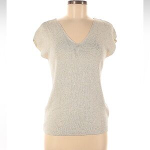 NWT Talbots Short Sleeve Knit Top Metallic